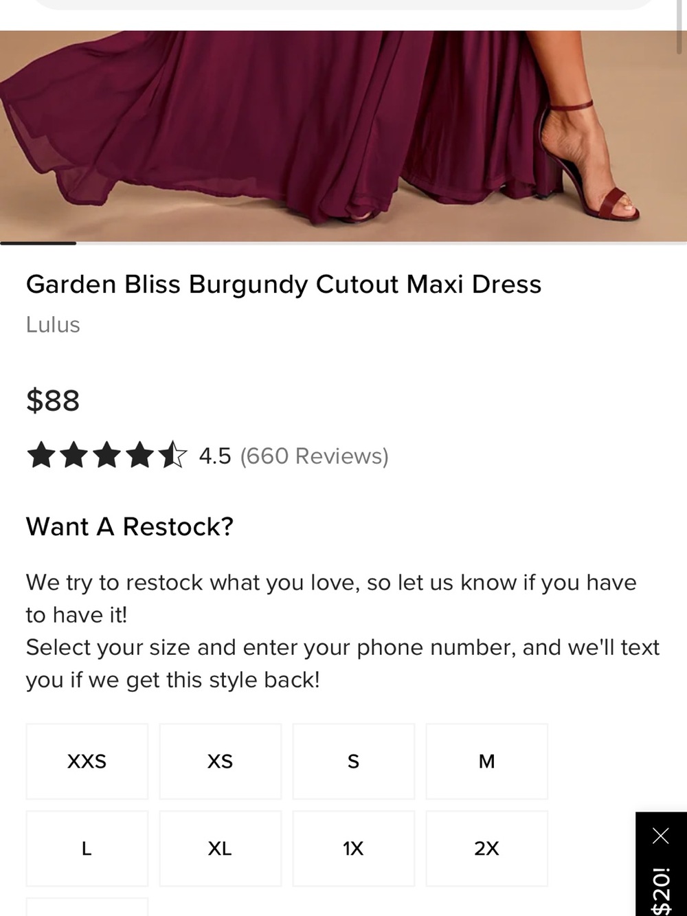 Lulus Garden Bliss Burgundy Cutout Maxi Dress - Picture 2 of 5